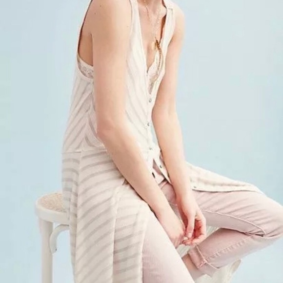 NWT Anthropologie Duster Tank Shirt Dress Size XL - Picture 4 of 6